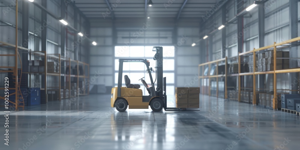Forklift in a Warehouse Forklift in a Warehouse