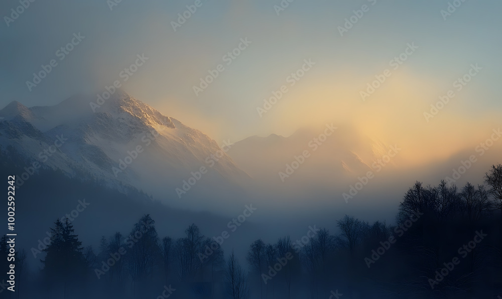 Obraz premium Stunning Nature Landscapes: Mountains, Forests, Oceans, and Serene Vistas.