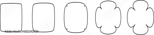 Different combinations of the geometric shape rectangle are in sets