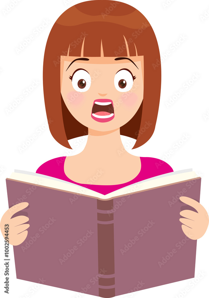 People are reading book and have different emotions People are reading book and have different emotions