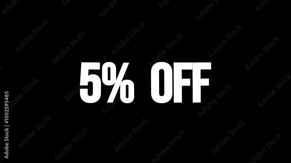 5% OFF SHOP NOW text animation, discount concept. Seamless looping video 5% OFF SHOP NOW text animation, discount concept. Seamless looping video