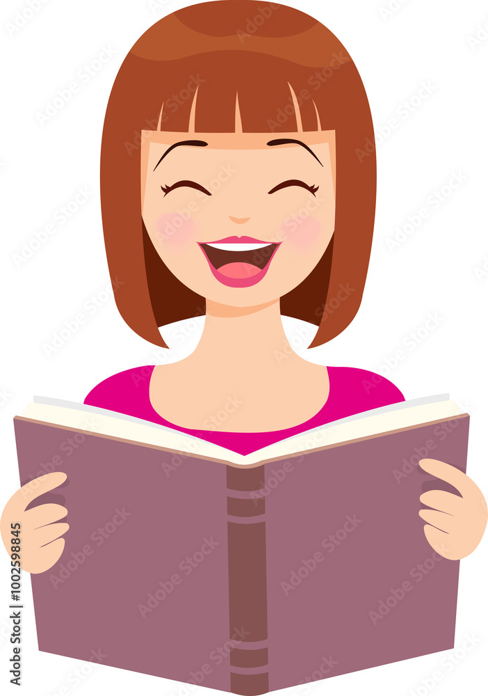 People are reading book and have different emotions People are reading book and have different emotions