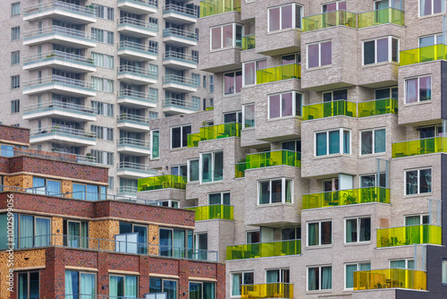 Canvas Print Luxury apartment towers in the Amsterdam Zuidas area