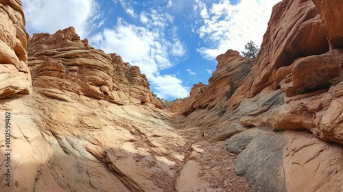 Magnificent view of remarkable sandstone formations from a wide viewpoint. 