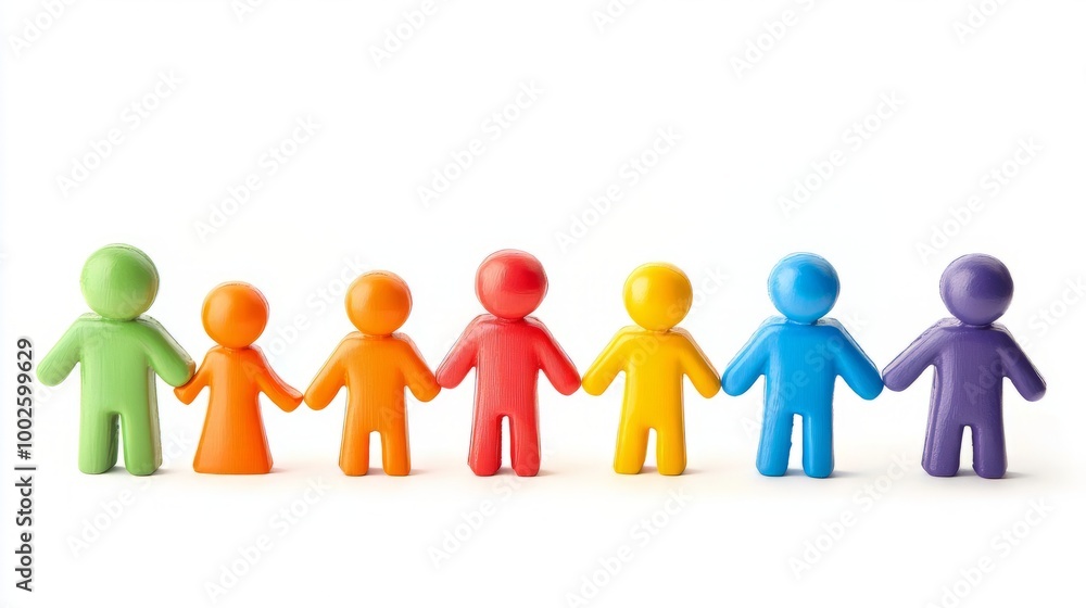 Diverse Figurines Depicting Unity and Inclusion in a Vibrant Community Diverse Figurines Depicting Unity and Inclusion in a Vibrant Community