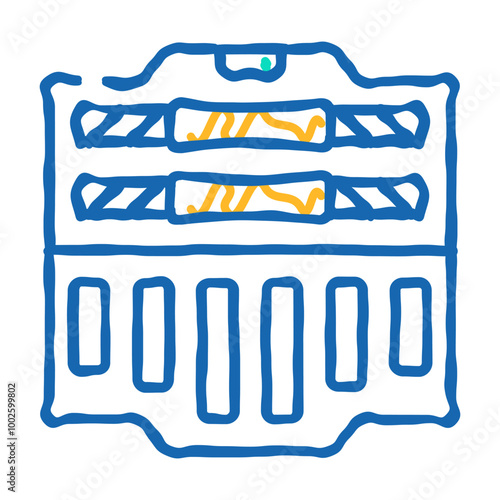 suitcase with prefabricated dumbbells gym equipment doodle icon sketch vector. suitcase with prefabricated dumbbells gym equipment sign. isolated symbol illustration