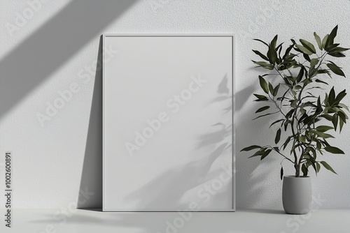 Wallpaper Mural A3 Poster Mockup on White Background created with Generative AI Torontodigital.ca