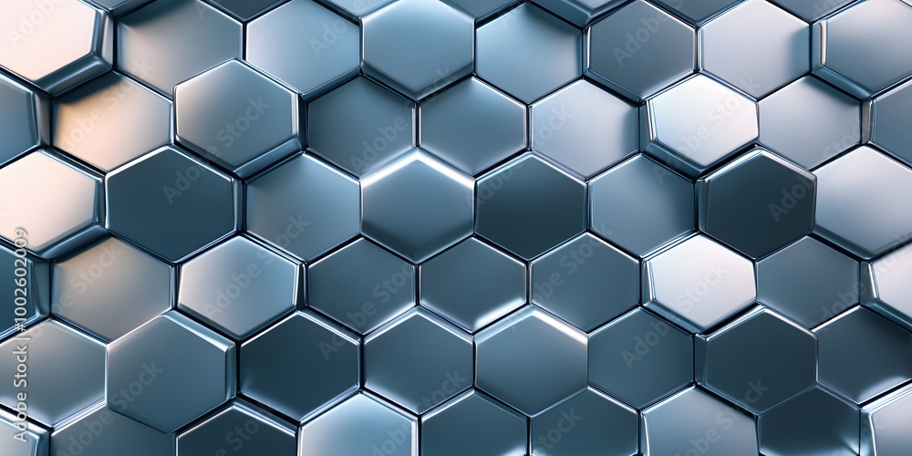 Metallic silver hexagon pattern with 3D geometric background and futuristic honeycomb texture Reflective surface and dynamic light play create a sleek industrial design for tech-inspired wallpaper Metallic silver hexagon pattern with 3D geometric background and futuristic honeycomb texture Reflective surface and dynamic light play create a sleek industrial design for tech-inspired wallpaper