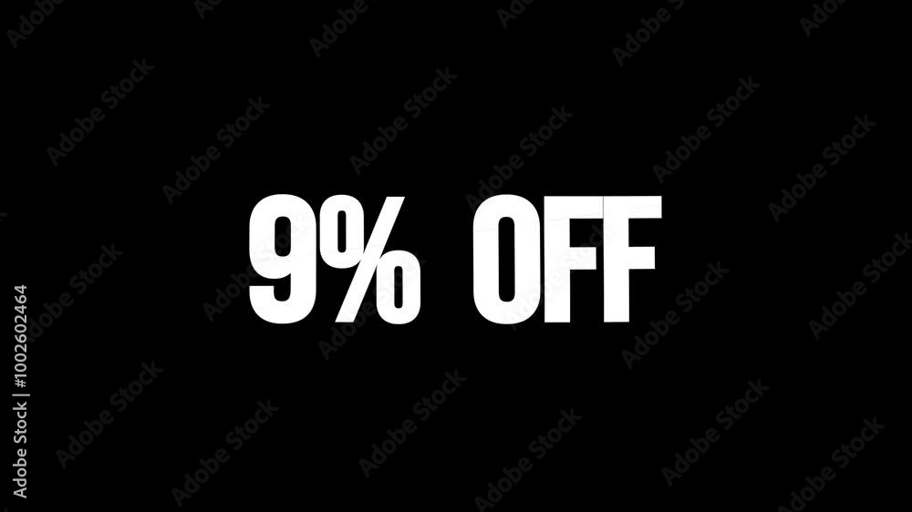 9% OFF SHOP NOW text animation, discount concept. Seamless looping video 9% OFF SHOP NOW text animation, discount concept. Seamless looping video