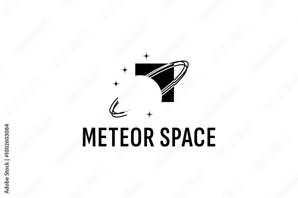 Fototapeta premium impact meteor logo vector icon illustration