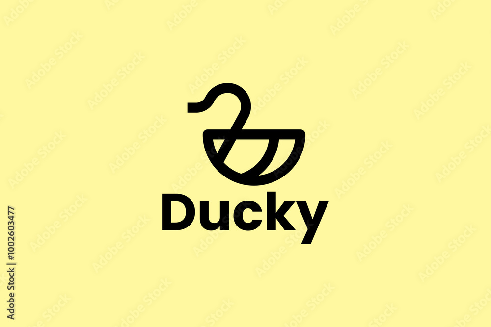Fototapeta premium Duck logo Design Template Vector Graphic Branding Element.