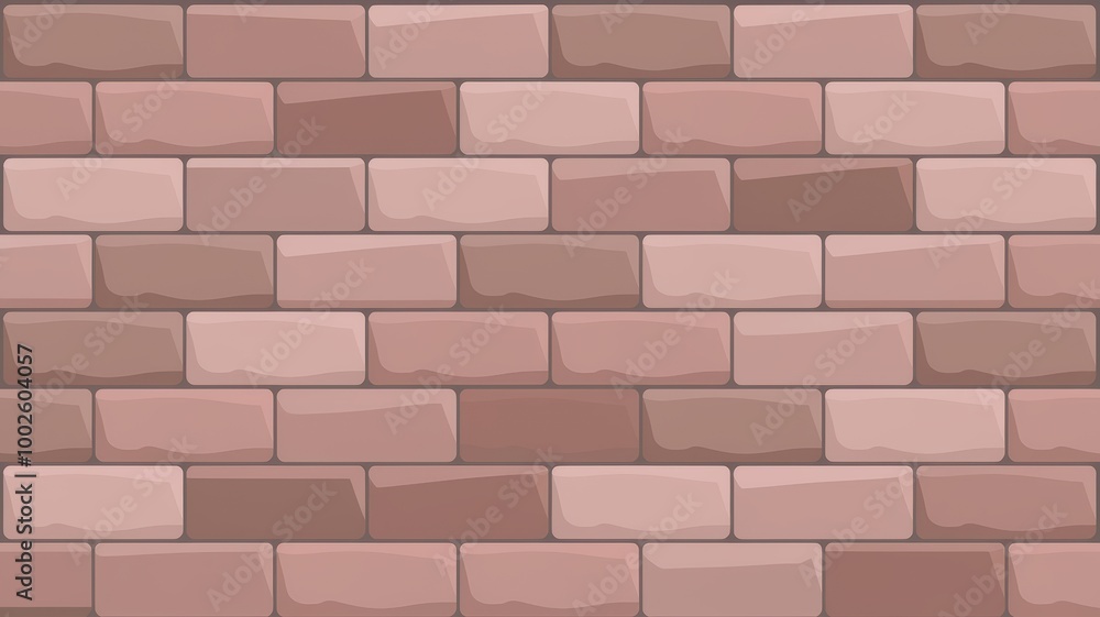 Fototapeta premium Textured Brick Wall in Various Brown Shades