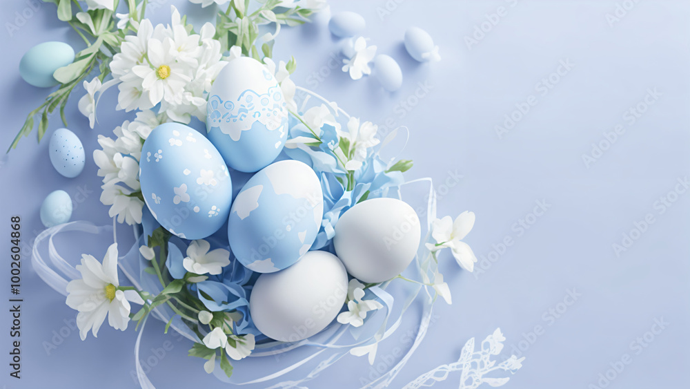 easter eggs and flowers easter eggs and flowers
