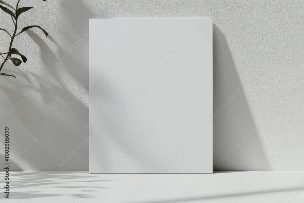 A3 Poster Mockup on White Background created with Generative AI A3 Poster Mockup on White Background created with Generative AI