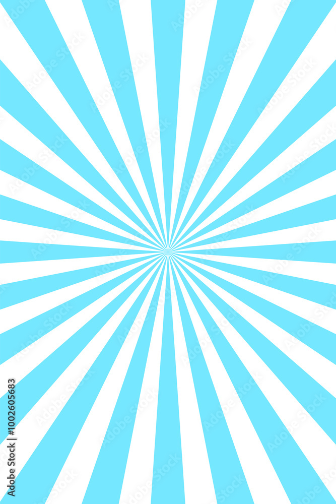 Fototapeta premium light blue sky sunburst ray pattern background. white and light blue sky sun burst gradient wide vector background