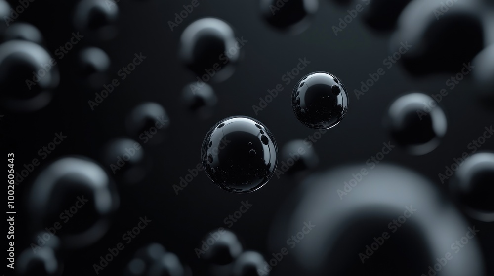 Floating Black Spheres in Dark Space Floating Black Spheres in Dark Space