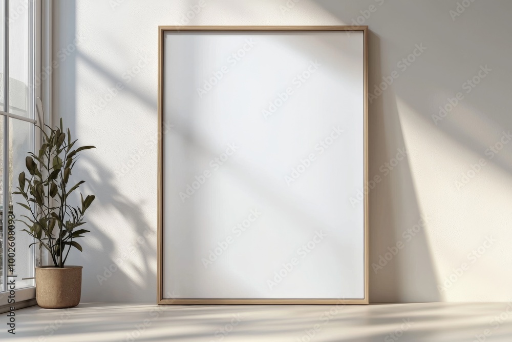 A3 Poster Mockup on White Background created with Generative AI A3 Poster Mockup on White Background created with Generative AI