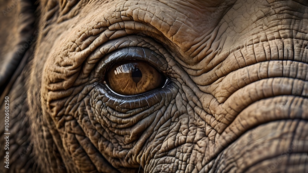 closeup of elephant wrinkled skin one eye. Wild forest animal creature closeup of elephant wrinkled skin one eye. Wild forest animal creature