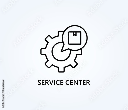  Service Center Vector, Icon Or Logo Sign Symbol Illustration 