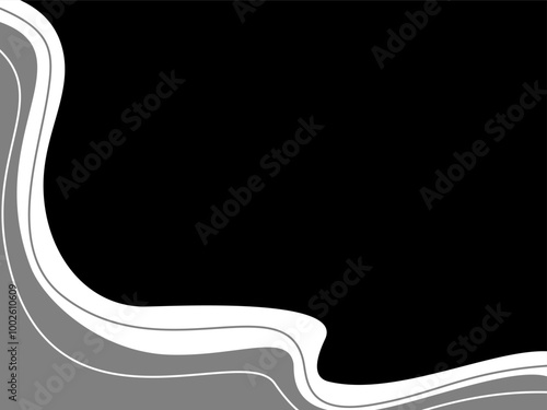 Dynamic waves abstract fluidity black background