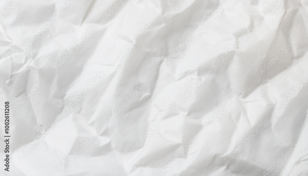 Obraz premium Crumpled white paper background. Creative abstract texture for your design.