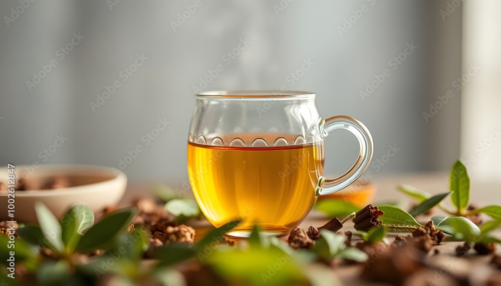 cup of tea with leaves cup of tea with leaves