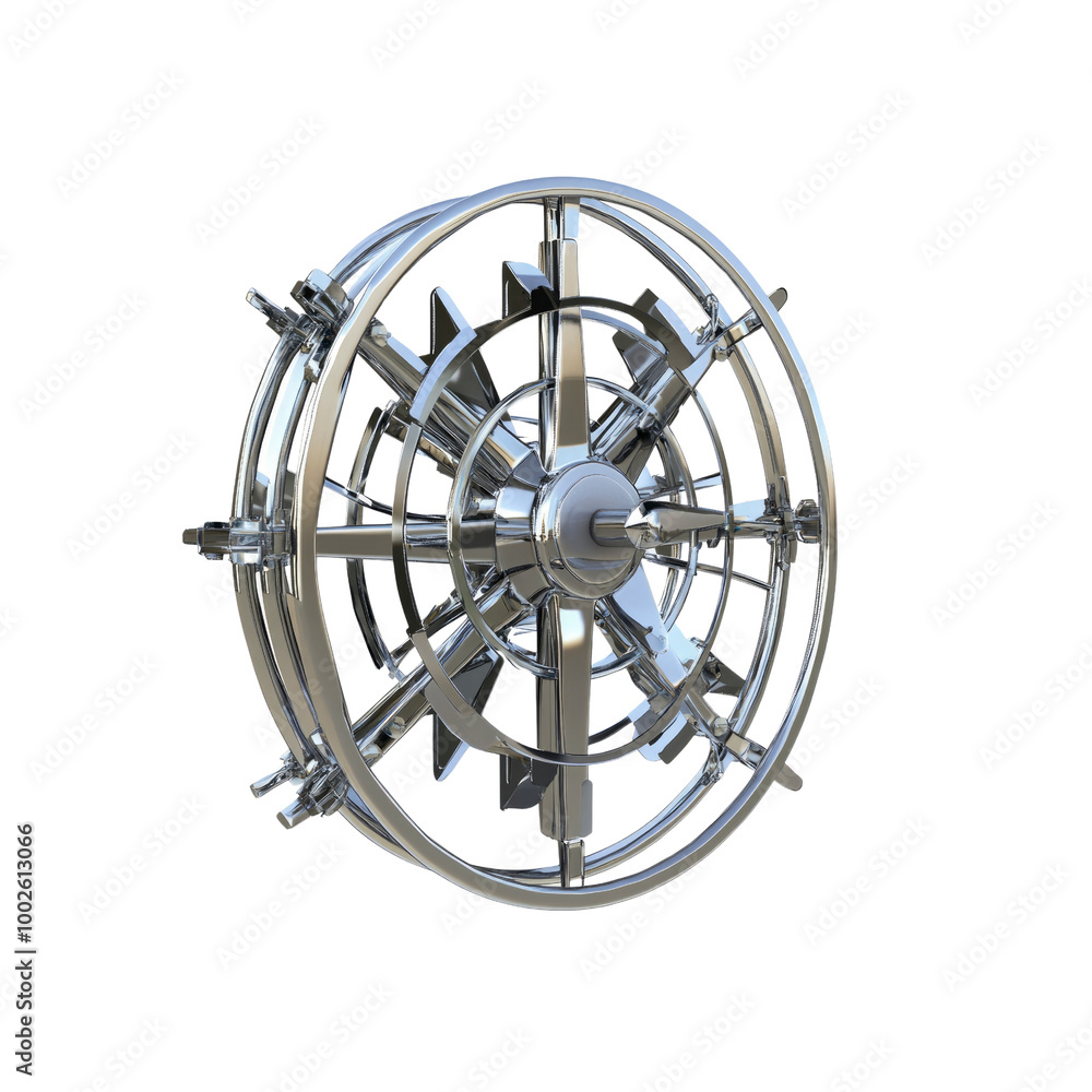 Obraz premium Chrome Cogwheel Abstract Background