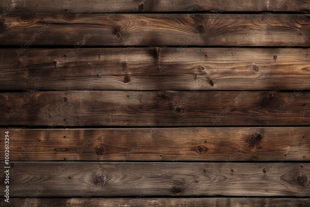 Naklejka premium Processed collage of old retro wooden wall surface texture. Background for banner, backdrop