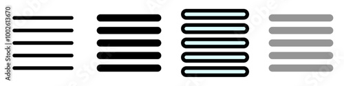 Editable paragraph justified alignments vector icon. Part of a big icon set family. Perfect for web and app interfaces, presentations, infographics, etc