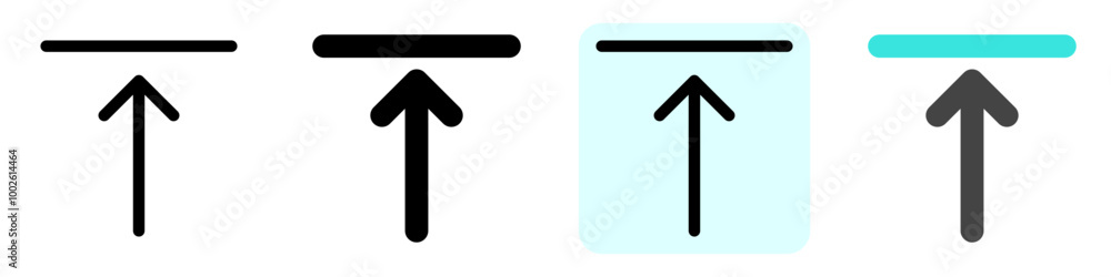 Editable top alignment vector icon. Part of a big icon set family. Perfect for web and app interfaces, presentations, infographics, etc Editable top alignment vector icon. Part of a big icon set family. Perfect for web and app interfaces, presentations, infographics, etc