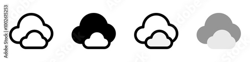 Editable clouds vector icon. Part of a big icon set family. Perfect for web and app interfaces, presentations, infographics, etc