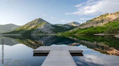 Tranquil Landscape with Calm Lake Reflection