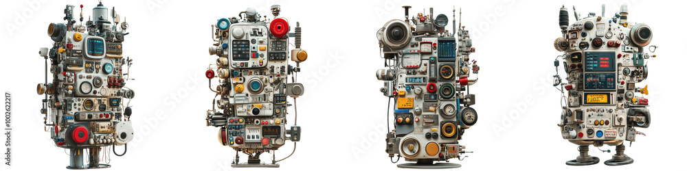 set of A complex machine with buttons and labels, complex machine, complex machine, machine anatomy, png file, technology complex machine, complex mechanism, on a transparent backgrounds set of A complex machine with buttons and labels, complex machine, complex machine, machine anatomy, png file, technology complex machine, complex mechanism, on a transparent backgrounds