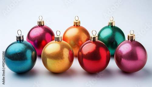 christmas balls isolated on white