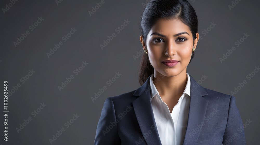 Confident Businesswoman in Professional Attire with Poised Demeanor Confident Businesswoman in Professional Attire with Poised Demeanor