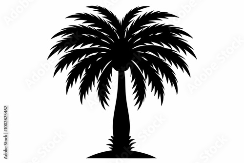  Simple style palm tree silhouette