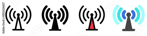 Editable vector wifi tower signal icon. Part of a big icon set family. Perfect for web and app interfaces, presentations, infographics, etc