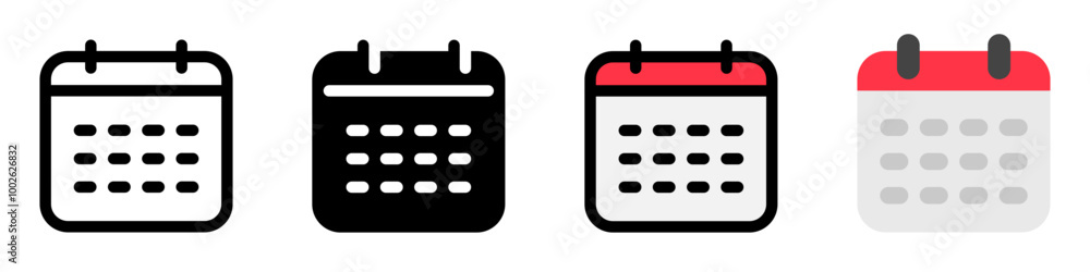 Editable vector calendar, date icon. Part of a big icon set family. Perfect for web and app interfaces, presentations, infographics, etc Editable vector calendar, date icon. Part of a big icon set family. Perfect for web and app interfaces, presentations, infographics, etc