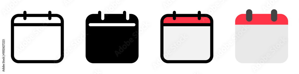 Editable vector empty calendar icon. Part of a big icon set family. Perfect for web and app interfaces, presentations, infographics, etc Editable vector empty calendar icon. Part of a big icon set family. Perfect for web and app interfaces, presentations, infographics, etc
