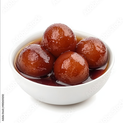 Gulab Jamun Isolate on White Background 