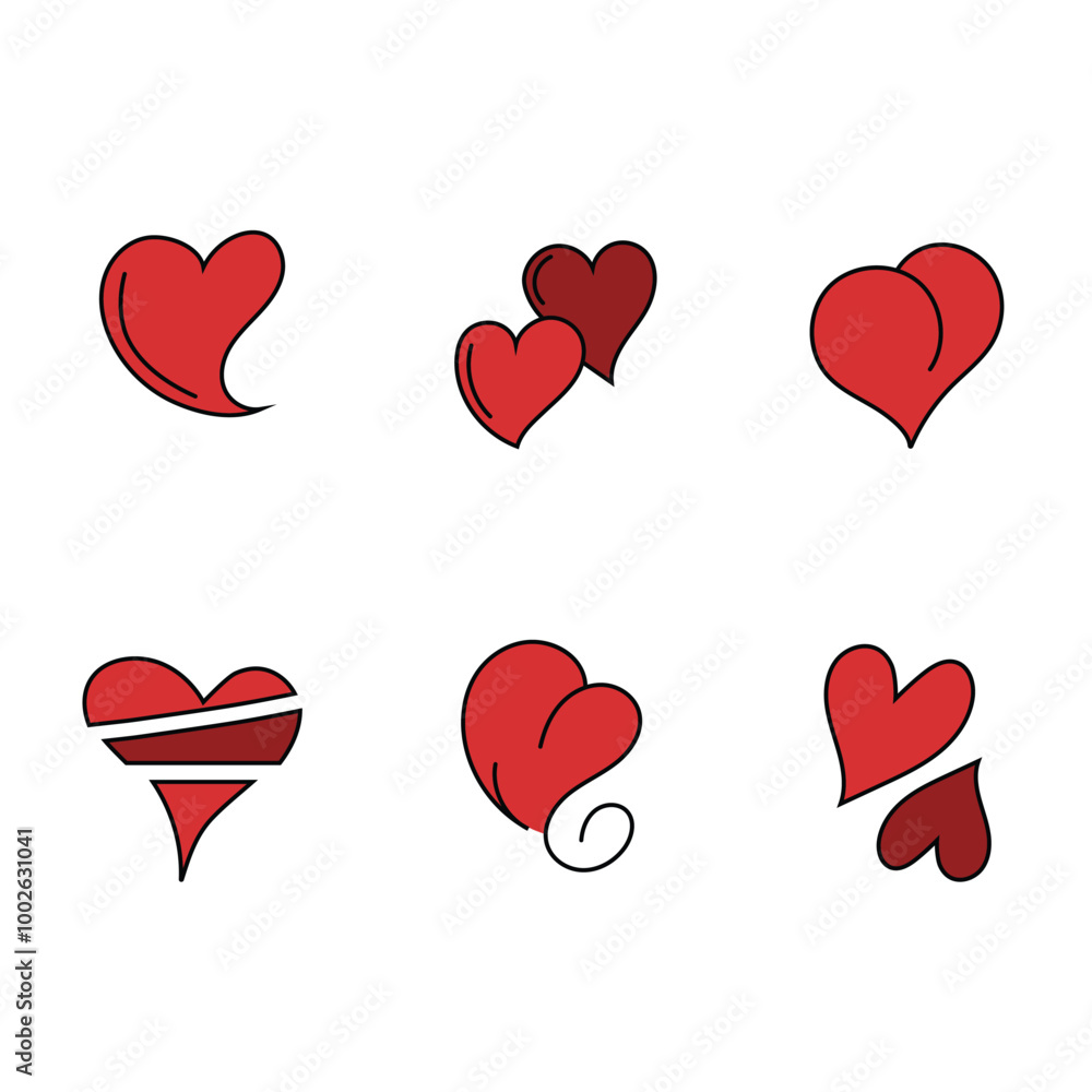 Love shape icon stock vector Love shape icon stock vector