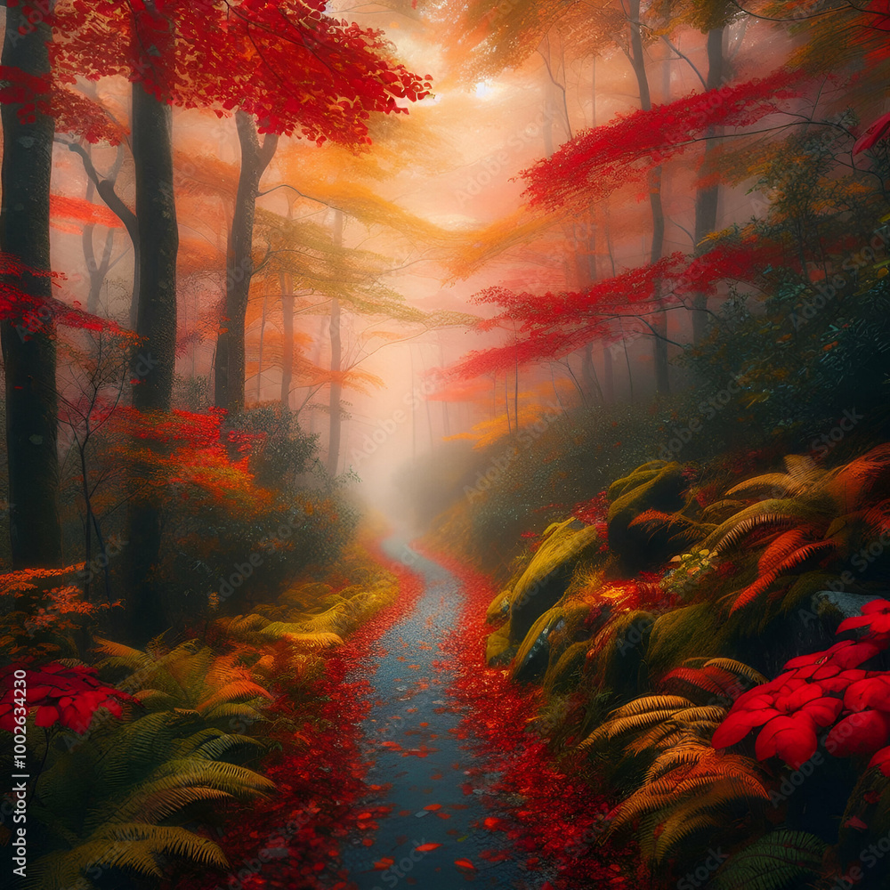 Fototapeta premium Autumn Forest Path