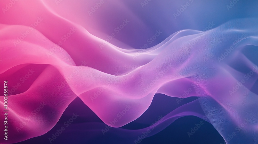 Obraz premium Abstract Waves in Soft Pink and Blue Tones