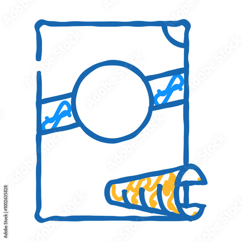 castellane pasta doodle icon sketch vector. castellane pasta sign. isolated symbol illustration