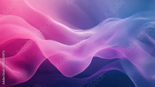 Abstract Waves in Soft Pink and Blue Tones