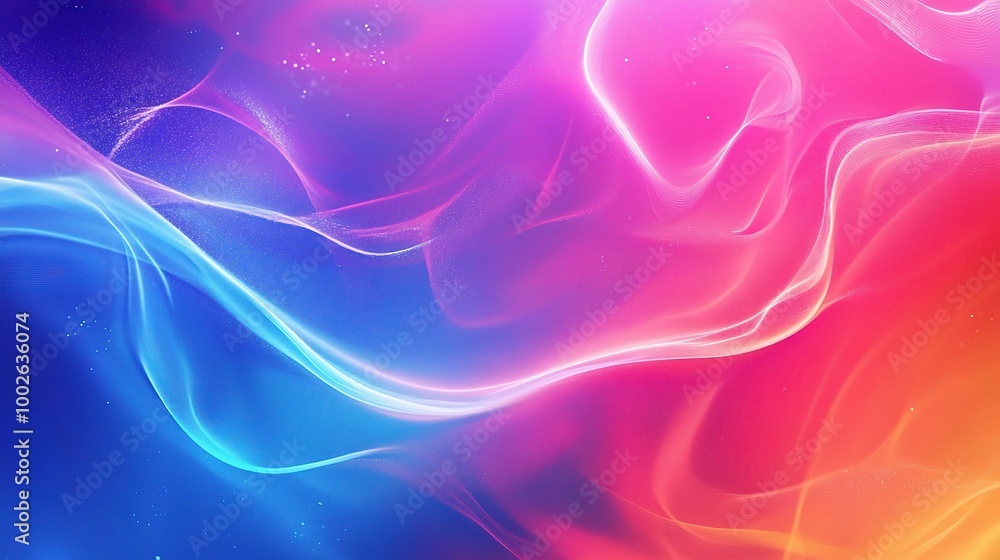 Colorful Abstract Waves in Vibrant Shades Colorful Abstract Waves in Vibrant Shades