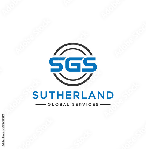 SGS letter. SGS, S G S letter logo design. The initial letter SGS is linked to a circle uppercase monogram logo. photo