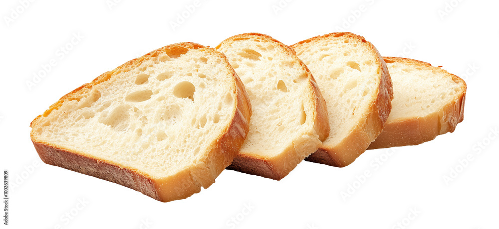 Artisanal sourdough bread slices showcasing a crusty golden exterior and airy texture Artisanal sourdough bread slices showcasing a crusty golden exterior and airy texture