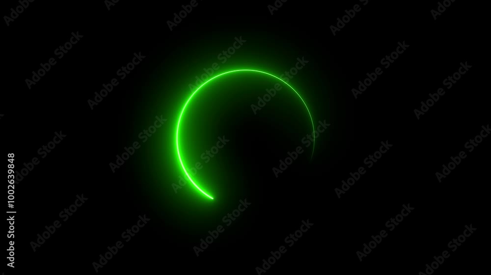 Neon line neon light animated glowing border. Neon line neon light animated glowing border.