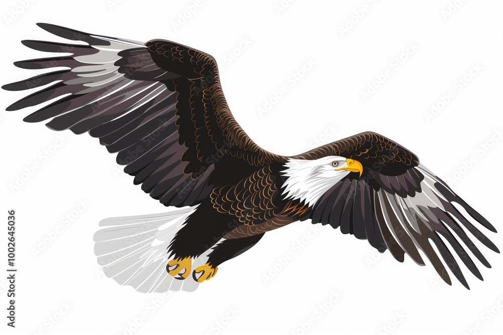 Fototapeta premium A large eagle is flying in the sky